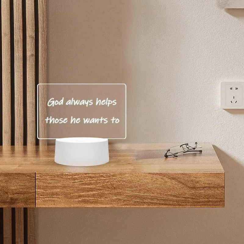 Lampara personalizada para escribir forma rectangular